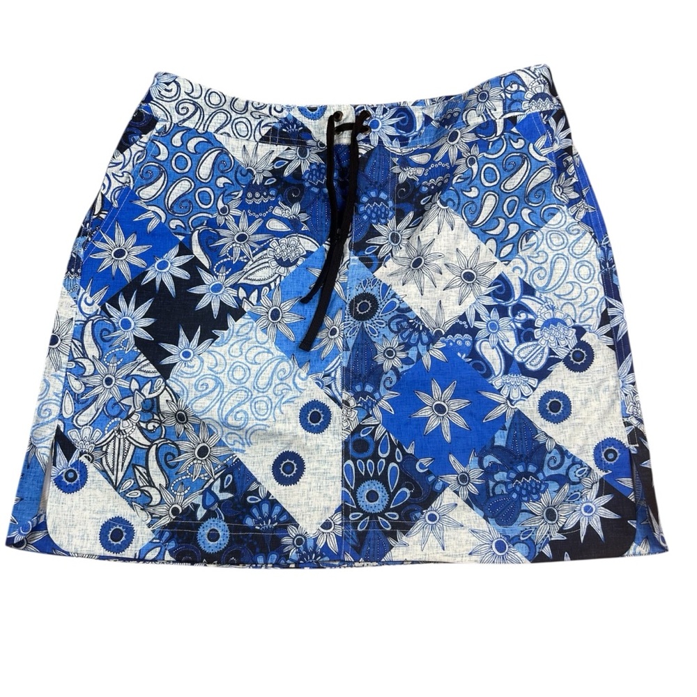 RipSkirt Hawaii Sport Skirt Length 2 Patchwork Blues 19” Like New - Large